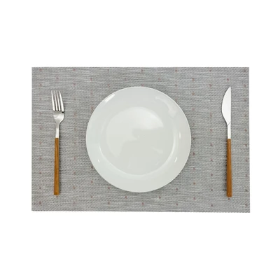 Gambar Forhom Tatakan Piring PVC 30x45 cm Set 4 pcs - Abu-Abu Lux