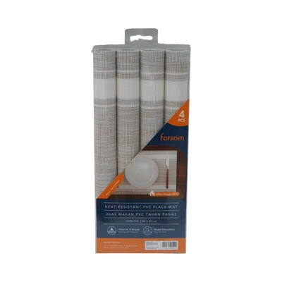 Gambar Forhom Tatakan Piring PVC 30x45 cm Set 4 pcs - Krem Beige