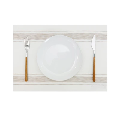 Gambar Forhom Tatakan Piring PVC 30x45 cm Set 4 pcs - Abu-Abu
