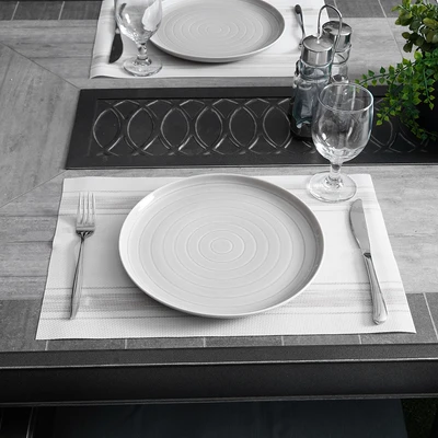 Gambar Forhom Tatakan Piring PVC 30x45 cm Set 4 pcs - Abu-Abu