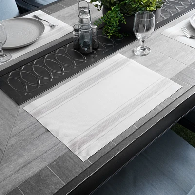 Gambar Forhom Tatakan Piring PVC 30x45 cm Set 4 pcs - Abu-Abu
