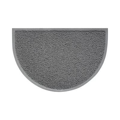 Gambar Forhom Keset Pintu PVC Solid Halfmoon 40x60 cm - Abu-abu Tua