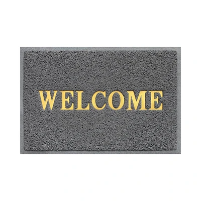 Gambar Forhom Keset Pintu PVC Welcome 40x60 cm - Abu-abu Tua