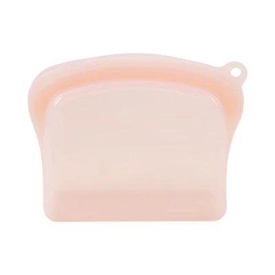 Gambar Picas Kantong Wadah Makanan Reusable Silikon 600 ml - Pink