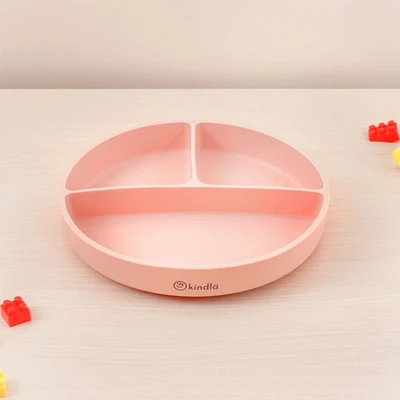 Gambar Kindla Abercio Piring Makan Anak Dengan Suction - Pink