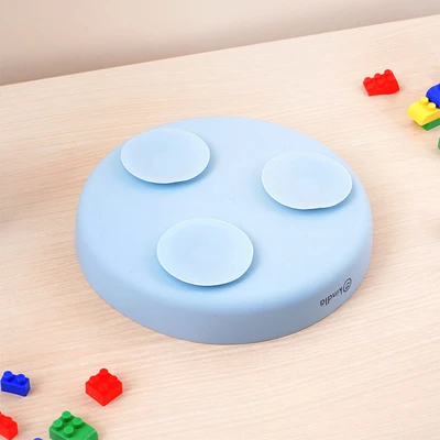 Gambar Kindla Abercio Piring Makan Anak Dengan Suction - Biru