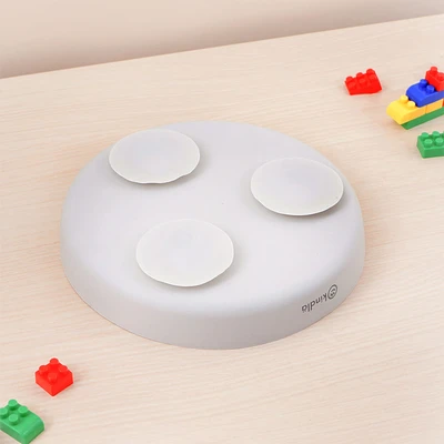 Gambar Kindla Abercio Piring Makan Anak Dengan Suction - Abu-Abu