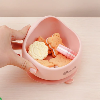 Gambar Kindla Abercio Mangkuk Makan Bayi Silikon - Pink