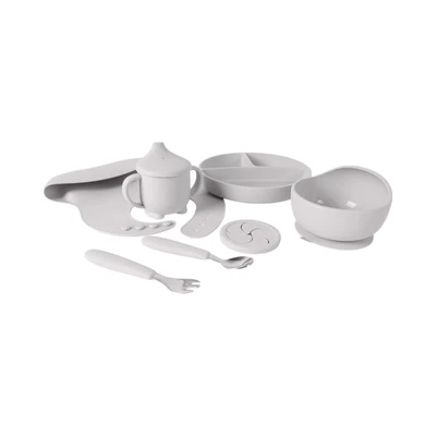 Gambar Kindla Set 6 Pcs Abercio Perlengkapan Makan Bayi - Abu-Abu