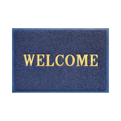Gambar Forhom Keset Pintu PVC Welcome 40x60 cm - Biru Navy