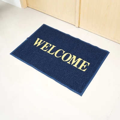 Gambar Forhom Keset Pintu PVC Welcome 50x70 cm - Biru Navy