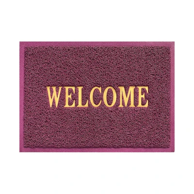 Gambar Forhom Keset Pintu PVC Welcome 50x70 cm - Merah Maroon