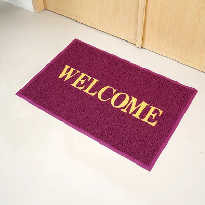 Gambar Forhom Keset Pintu PVC Welcome 50x70 cm - Merah Maroon