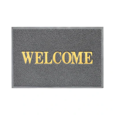 Gambar Forhom Keset Pintu PVC Welcome 60x90 cm - Abu-abu Tua