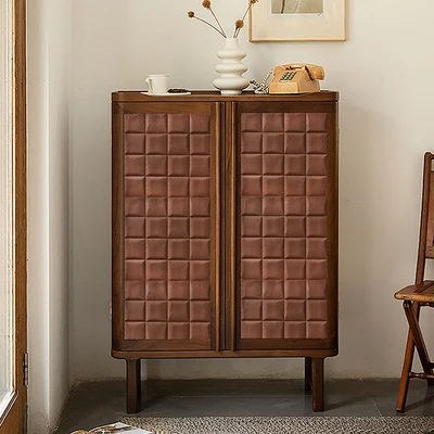 Gambar Forhom 35x35x0.7 cm Wallpaper 3D Pu Leather Square - Cokelat Tua