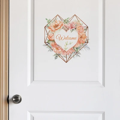 Gambar Forhom Stiker Dinding Rose Welcome 27x27 cm - Pink