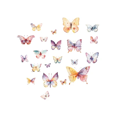 Gambar Forhom Stiker Dinding Butterflies 40x60 cm