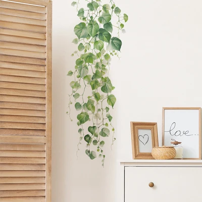 Gambar Forhom Stiker Dinding Hanging Plant 27x73 cm - Hijau