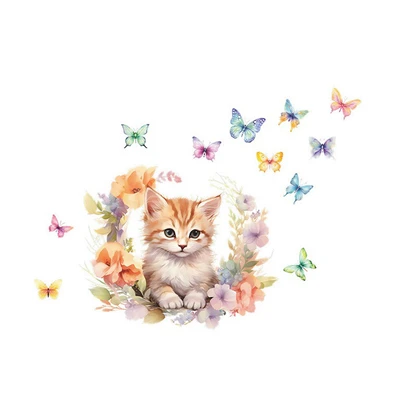 Gambar Forhom Stiker Dinding Cat Butterflies 60x40 cm