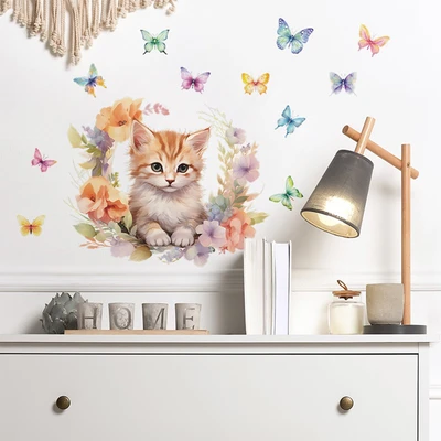 Gambar Forhom Stiker Dinding Cat Butterflies 60x40 cm