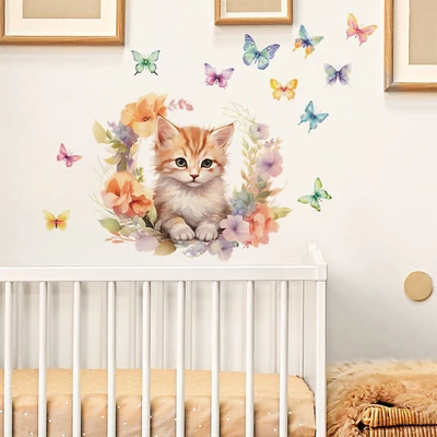 Gambar Forhom Stiker Dinding Cat Butterflies 60x40 cm