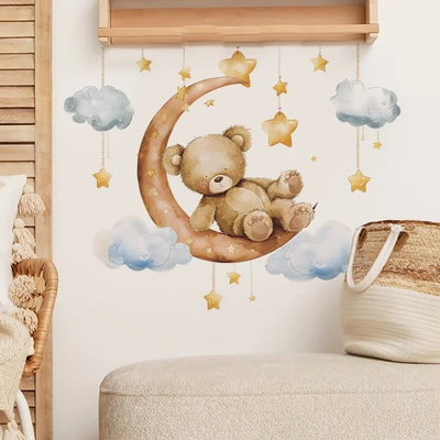 Gambar Forhom Stiker Dinding Moon Bear
