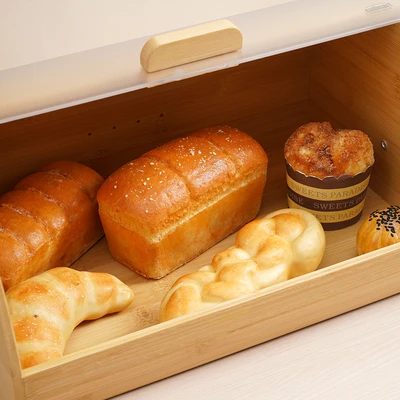 Gambar Culinart Modena Tempat Roti Bambu 38.5x28x 18.5 cm - Cokelat Natural
