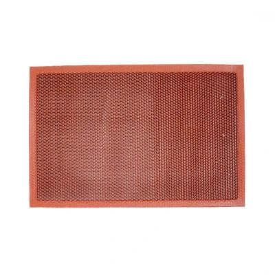 Gambar Krisbow Keset Pintu PVC Wary Grid 40x60 cm - Cokelat