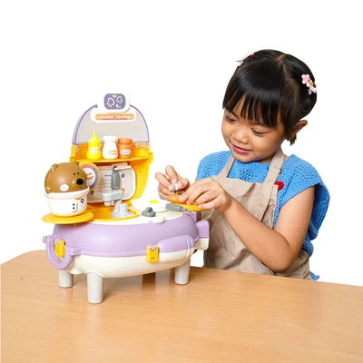 Gambar Pretty Missy Playset Playhouse Kitchen Bear - Ungu