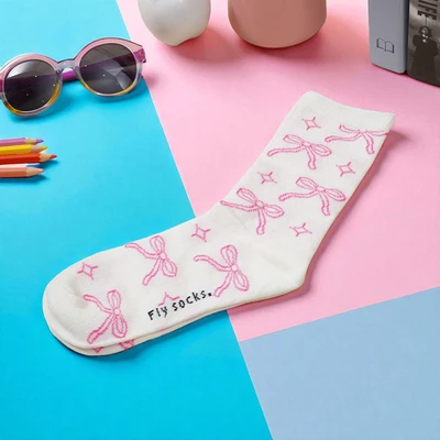 Gambar Ataru Kaos Kaki Wanita Crew Ribbon Random