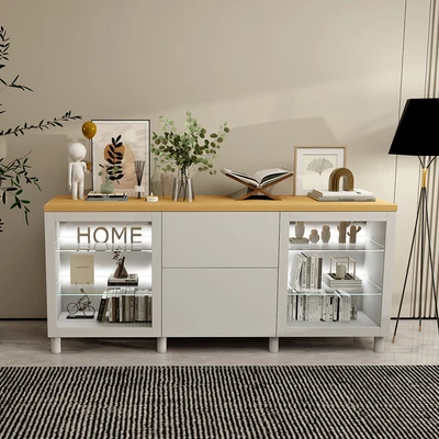 Gambar Informa Dahlia Kabinet 2 Pintu Dengan 2 Laci - Putih