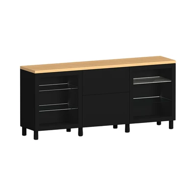 Gambar Informa Dahlia Kabinet 2 Pintu Dengan 2 Laci - Hitam