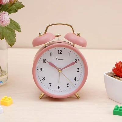 Gambar Forhom Jam Weker Twin Bell - Pink