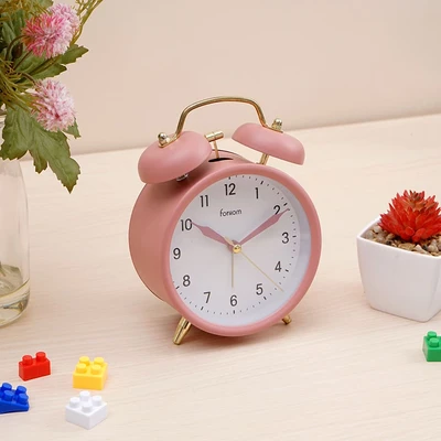 Gambar Forhom Jam Weker Twin Bell - Pink