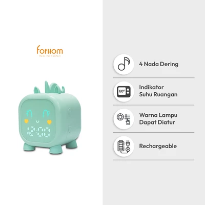 Gambar Forhom Jam Weker Digital Dino - Hijau