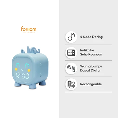 Gambar Forhom Jam Weker Digital Dino - Biru