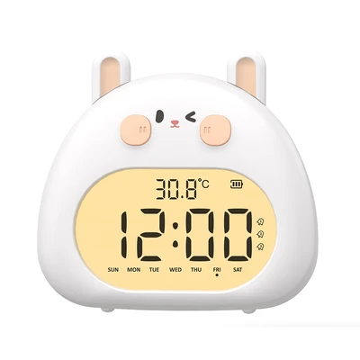 Gambar Forhom Jam Weker Digital Rabbit - Putih