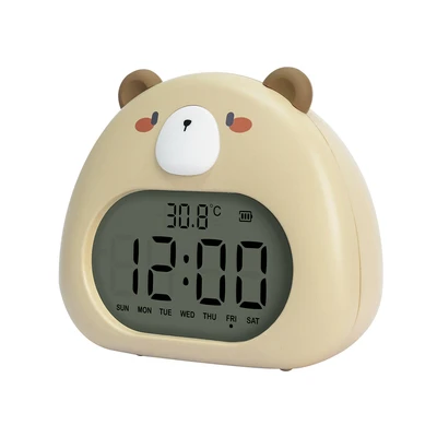 Gambar Forhom Jam Weker Digital Bear - Krem Beige