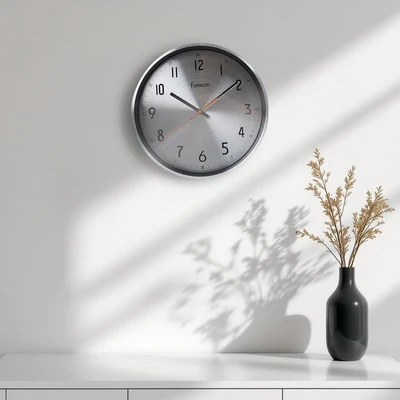 Gambar Forhom Jam Dinding Aluminium 30 cm - Silver