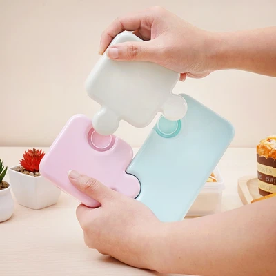 Gambar Picas Puzzle Kotak Makan 3 Sekat - Biru Tuquoise