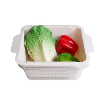 Gambar Culinart Saringan Retractable Dengan Keranjang - Krem
