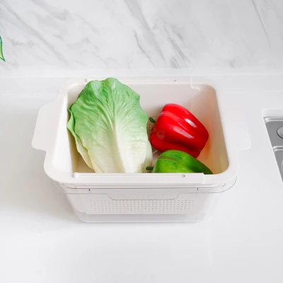 Gambar Culinart Saringan Retractable Dengan Keranjang - Krem