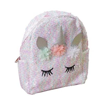 Gambar Ataru Tas Ransel Anak Sequin Unicorn - Putih