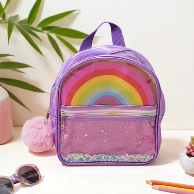 Gambar Ataru Tas Ransel Anak Rainbow Glitter Random