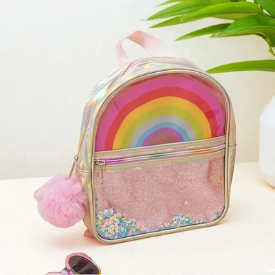 Gambar Ataru Tas Ransel Anak Rainbow Glitter Random