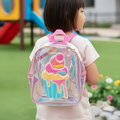 Gambar Ataru Tas Ransel Anak Cupcake Hologram - Pink