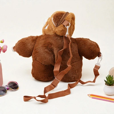 Gambar Ataru Tas Ransel Anak Racoon Huggy - Cokelat