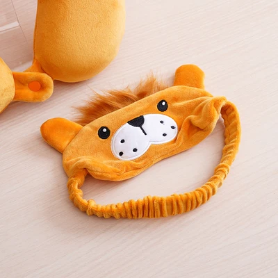 Gambar Passport Bantal Leher Anak Dengan Penutup Mata Lion - Oranye