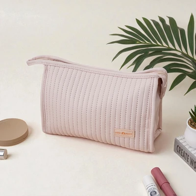 Gambar Ataru Tas Kosmetik PU Triangle - Pink