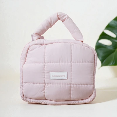 Gambar Ataru Pouch Puffy Dengan Kompartemen - Pink